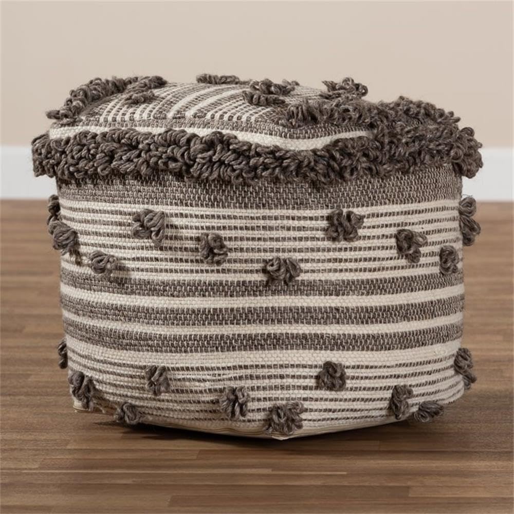 Traditional Handwoven Round Ottoman Stool