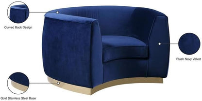 Modern Velvet Upholstered Accent Chair Sofa