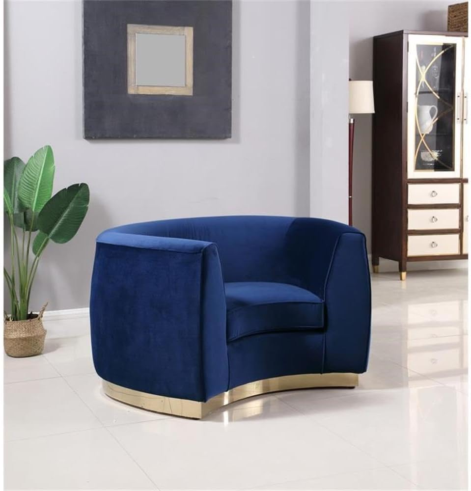 Modern Velvet Upholstered Accent Chair Sofa