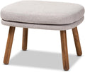 Modern Grey Upholstered Storage Ottoman Bench