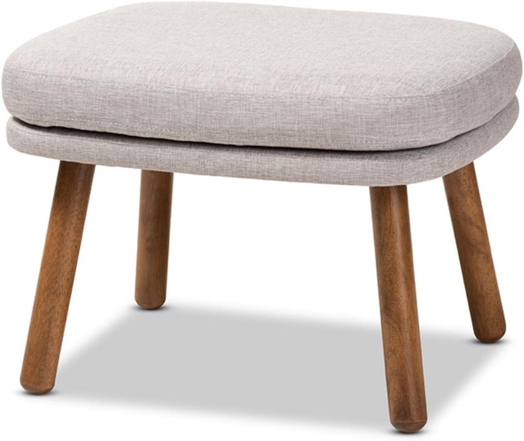 Modern Grey Upholstered Storage Ottoman Bench
