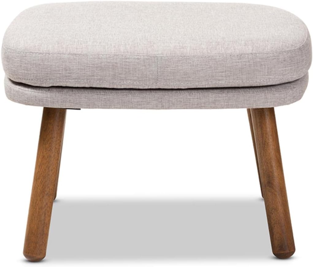Modern Grey Upholstered Storage Ottoman Bench