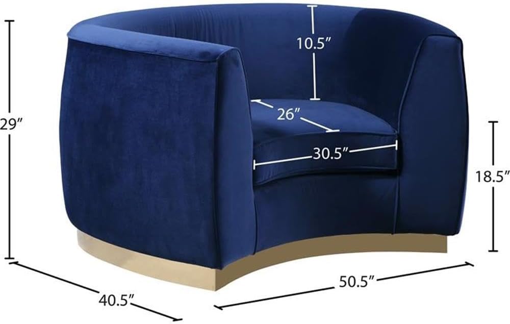 Modern Velvet Upholstered Accent Chair Sofa