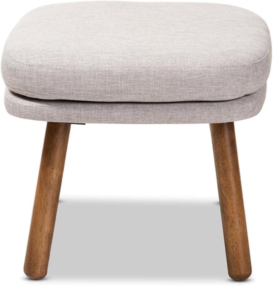 Modern Grey Upholstered Storage Ottoman Bench