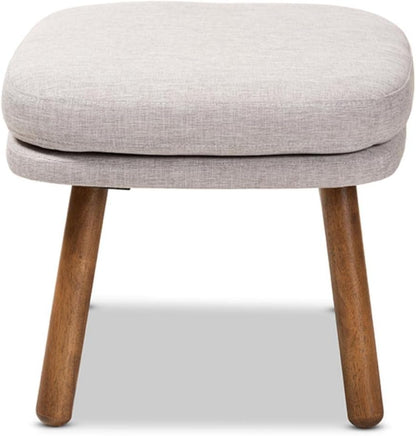 Modern Grey Upholstered Storage Ottoman Bench