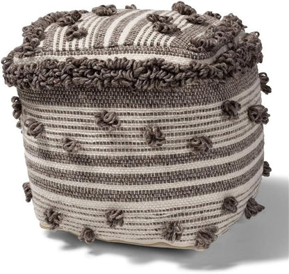 Traditional Handwoven Round Ottoman Stool
