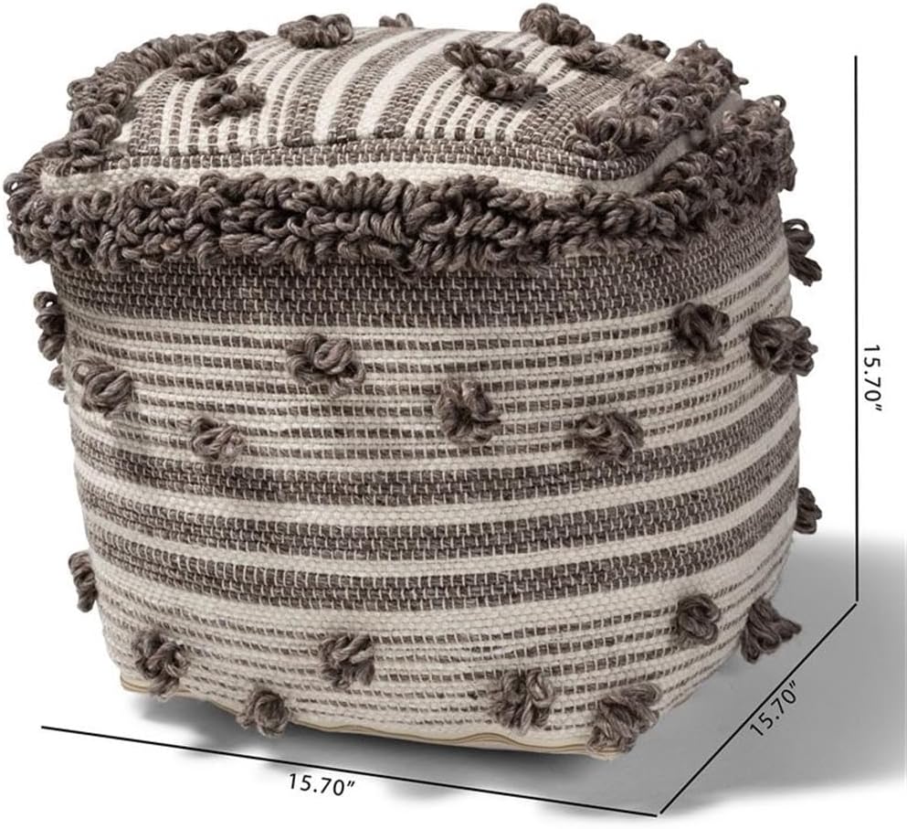 Traditional Handwoven Round Ottoman Stool