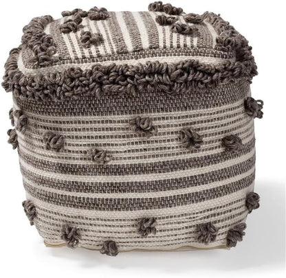 Traditional Handwoven Round Ottoman Stool