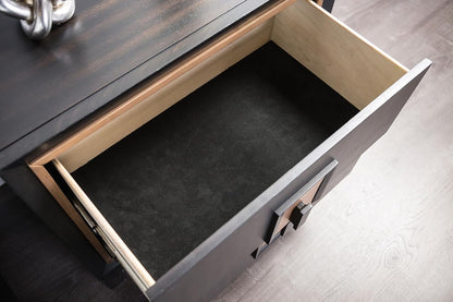 Modern Espresso Bedside Nightstand Cabinet