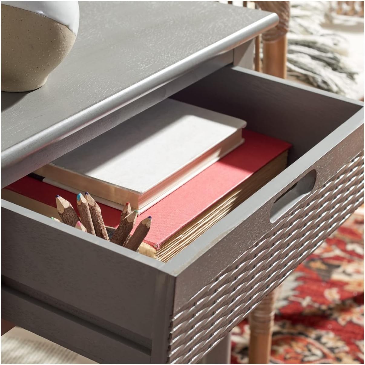 Modern 1-Drawer Side Table Nightstand Storage Unit