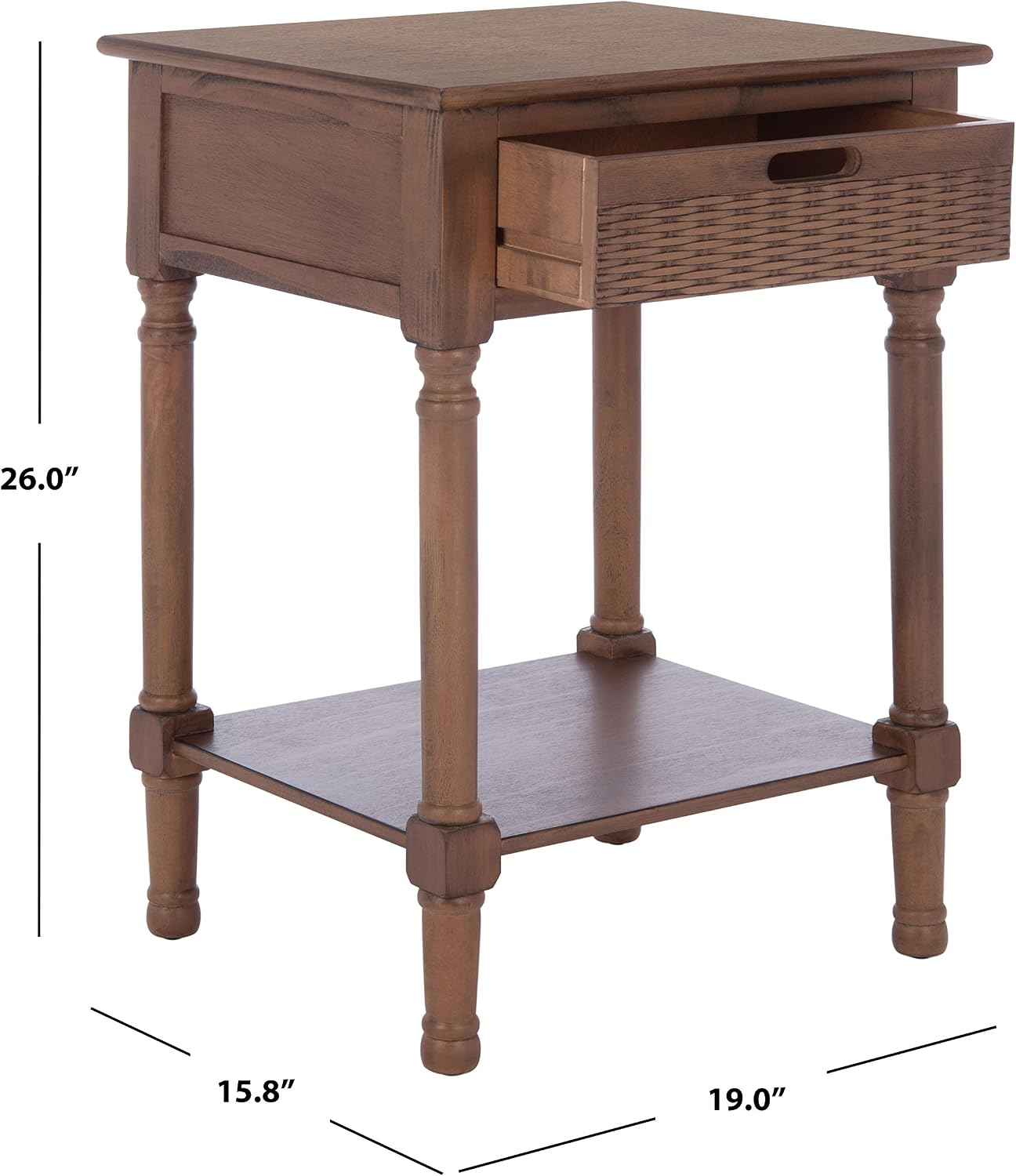 Modern 1-Drawer Side Table Nightstand Storage Unit