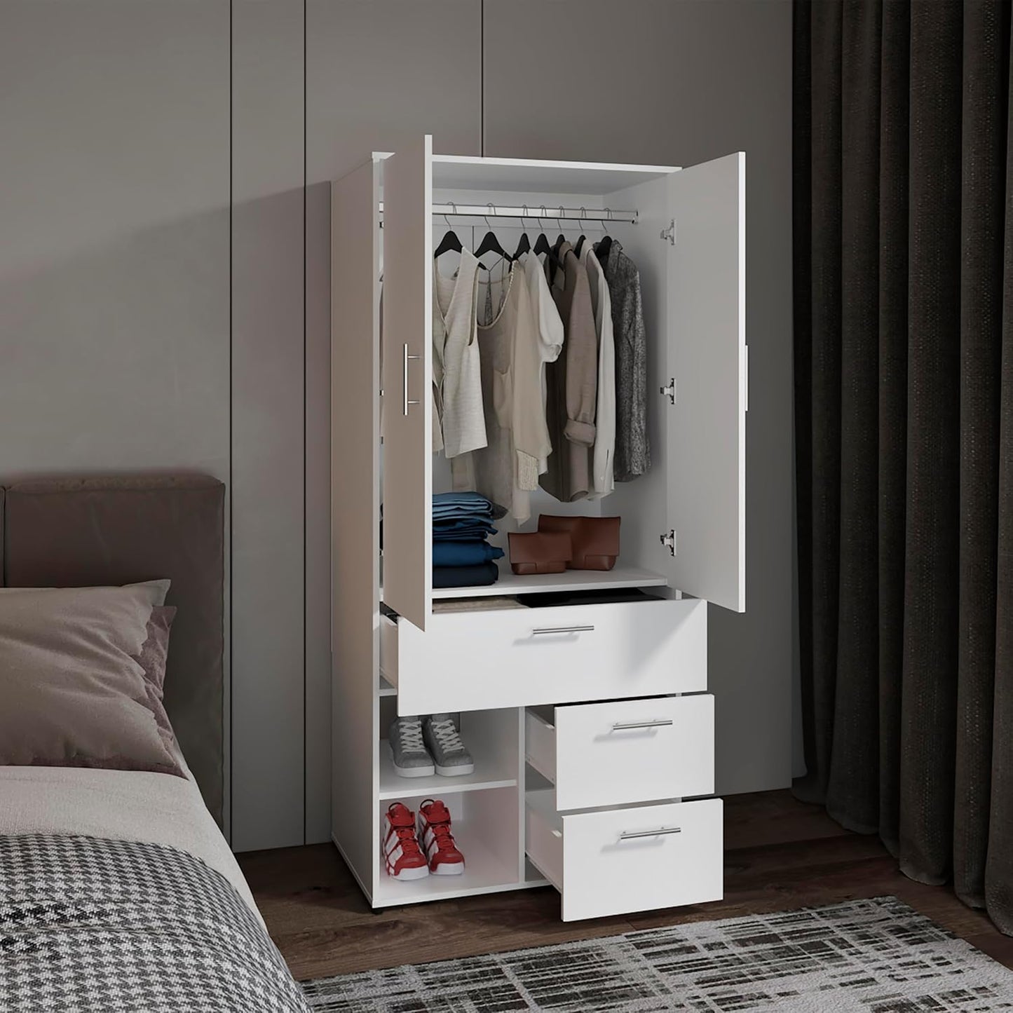 Modern Bedroom Storage Cabinet with Drawers